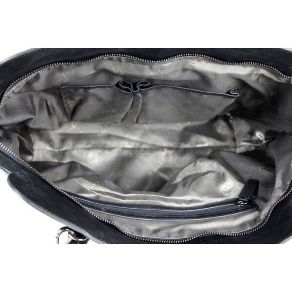 Vince Camuto WHITE BLACK BLUE GENUINE LEATHER SHOULDER BAG SATCHEL HANDBAG PURSE - Picture 12 of 16